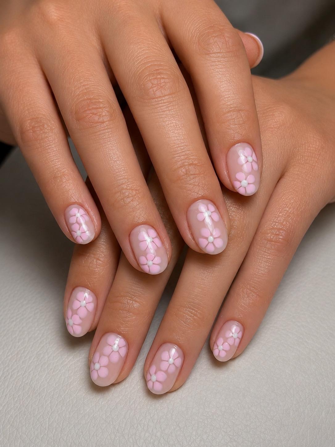 Çiçek nail art